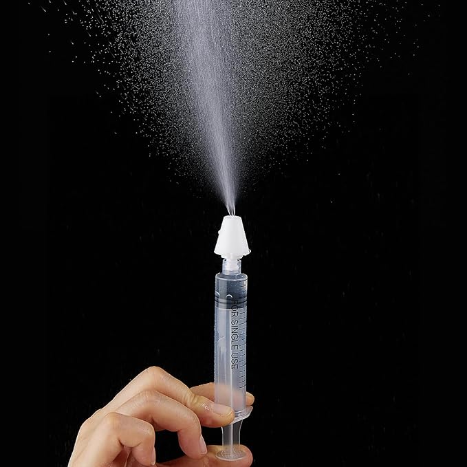 Nasal Sprayer Saline Syringe, 8 Pack 10ml Refillable Continuous Fine Mist Nasal Irrigator Nose Wash Cleaner for Child's Sinus Congestion Relief, Rinsing Device for Babies & Kids