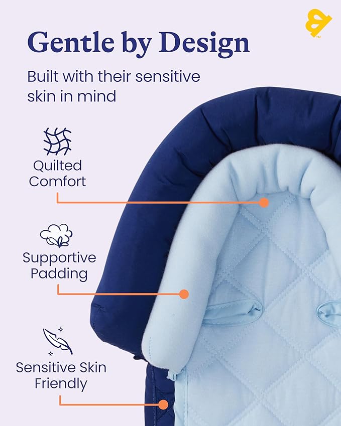 GoldBug Baby & Toddler 2-in-1 Car Seat Head Support - Blue