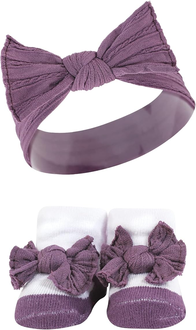 Hudson Baby Girl's Headband and Socks Giftset