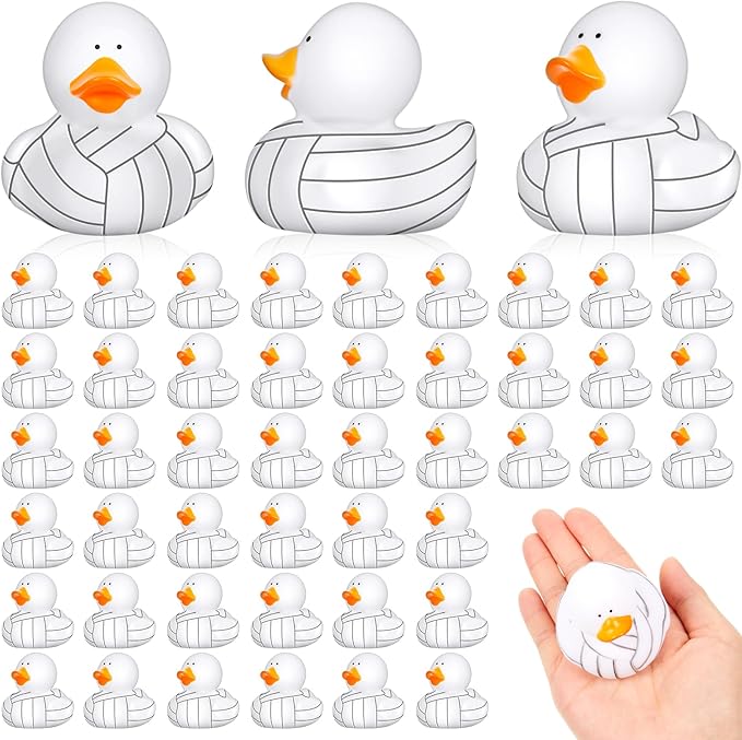 Deekin Rubber Ducks 2 Inch Bulk Sport Party Favors for Team Events Decorations Birthday Party Supplies Club Player Gift(50 Pcs,Volleyball)