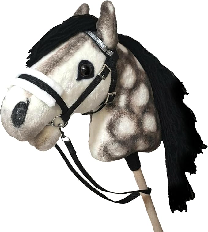 Dapple Hobby Horse on a Stick Horse for Children Toy Horse on Stick