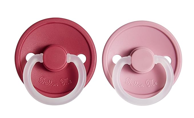 ButtonMe Premium Soft Silicone Newborn Pacifiers 0-6 Months BPA Free Baby Pacifier - 2-Pack Comfortable & Stylish Baby Pacifier 0-6 Months for Baby Boy & Girl - Hospital-Grade Silicone Baby Pacifiers