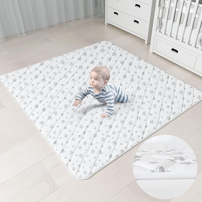 Moonsea Premium Foam Baby Play Mat, 71''x59'' Playpen Mat, One-Piece Crawling Mat for Babies, Infant and Toddler, Baby Floor Play Mat