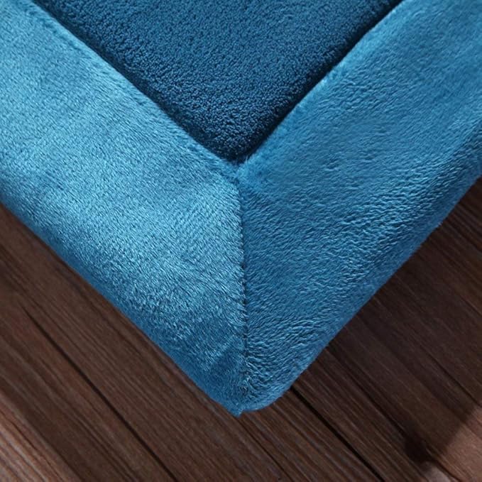 Loartee Nursery Rug Coral Velvet Crawling Rugs Mat Area Rugs Play Crawling Mat(4'11"x6'7", Blue) for Toddler Children Play Mat Yoga Mat Exercise Pads Carpet