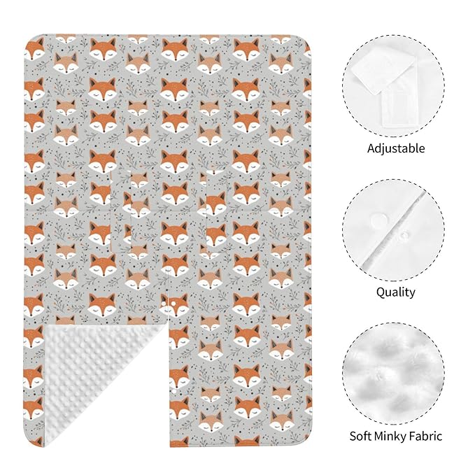 Cute Forest Fox Seamless Baby Car Seat Canopy Nursing Cover for Newborn Car Seat Breastfeeding Covers Blanket Newborn Shower Gift