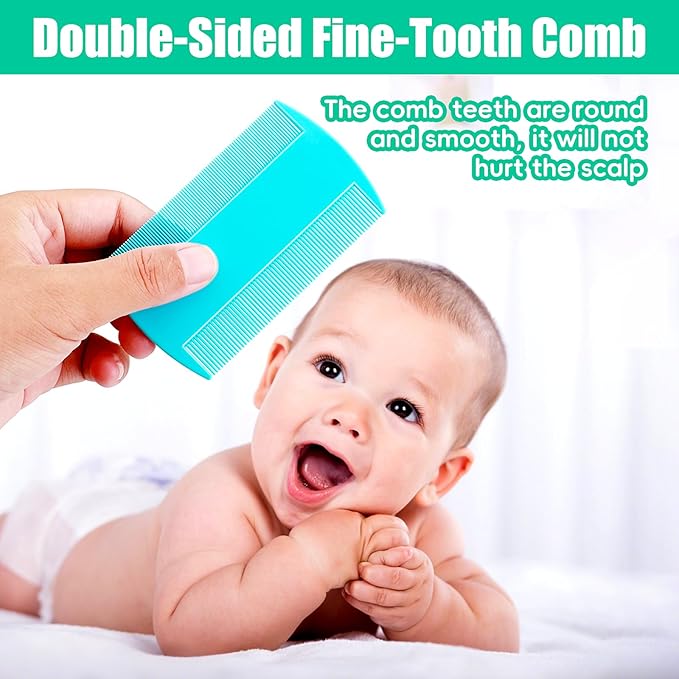 Cradle Cap Brush for Babies, 5Pcs Cradle Cap Treatment Set with Soft Bristle Brushes Silicone Scrubber Fine-Tooth Comb for Newborn Bathing Essentials Baby Brush and Comb Set (Green)
