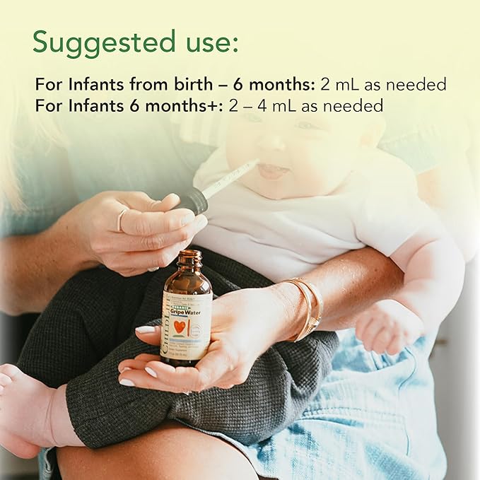 CHILDLIFE ESSENTIALS Organic Gripe Water for Babies - Gripe Water Newborn, Gas Drops for Newborns, Baby Drops for Gas & Colic Relief, Infant Gas Relief with Ginger, Fennel, Dill - 2 Fl Oz (Pack of 1)
