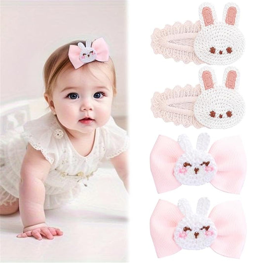Easter Rabbit Ear Hair Clips Flower Hair Hoop Girl Baby Cute Flower Crown Easter Hair Accessory.(F80-Q)