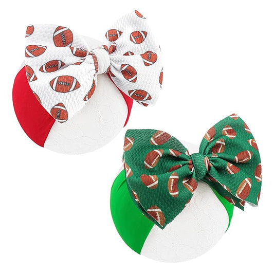 Baby Girl Football Outfit Headbands for Baby Girls Sports Bows Super Bowl Hair Accessories Newborn Infant Headband Football Baby Clothes