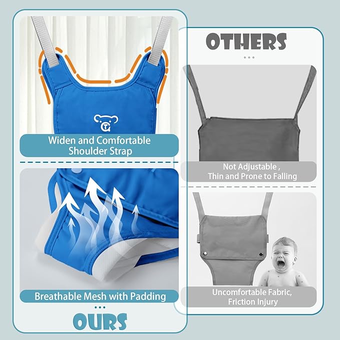 Baby Jumper, Baby Doorway Jumper with Adjustable Strap, Protable Baby Jumpers and Bouncers, Easy to Assemble, Baby Bouncer Jumper with Water Mat