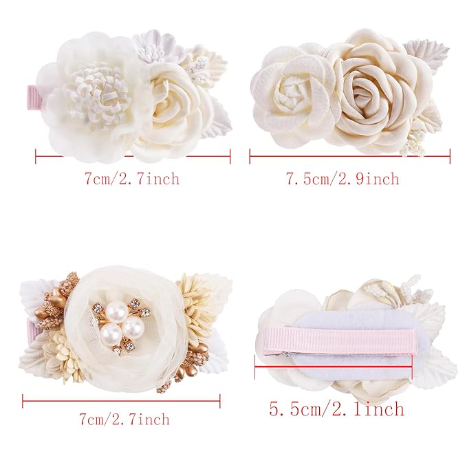 Flower Hair Clip BFNAAgirl Baby Girl Hair Bows Hair Accessories Alligator Clips for Infants Toddlers Gift (one size, flower8063)