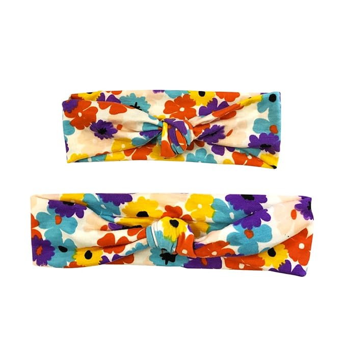 Wrapables® Mommy and Me Boho Headband Headwrap, Floral Fun