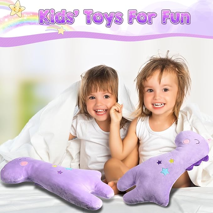 Lenwen 2 Pcs Seat Belt Pillow for Kids Cover for Boys Girls Seatbelt Cushion Pillow for Toddler Car Strap Covers for Travel Sleep Neck Head Support Pad(Unicorn,Purple)