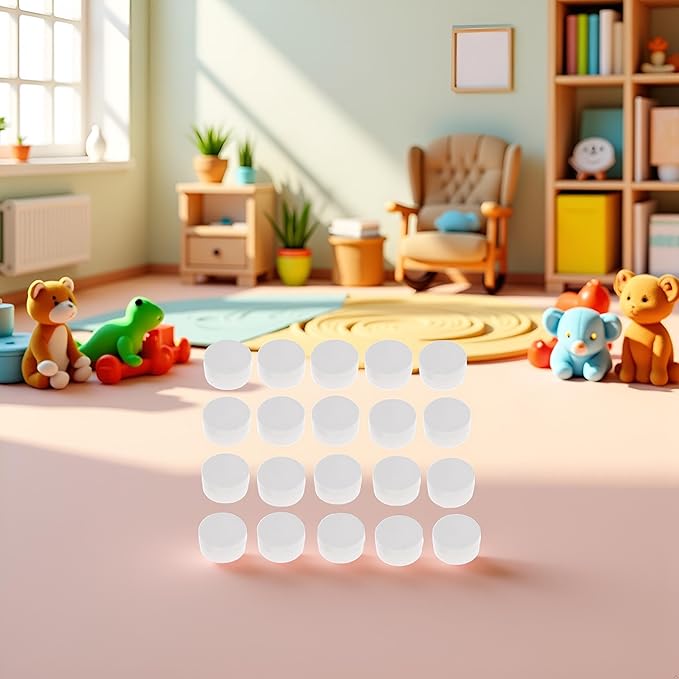 20Pcs White Rattle Box Noise Maker Insert Squeaker Plastic Ring Box Repair Fix Rattle Accessories (20mm) Rattles and Plush Rings