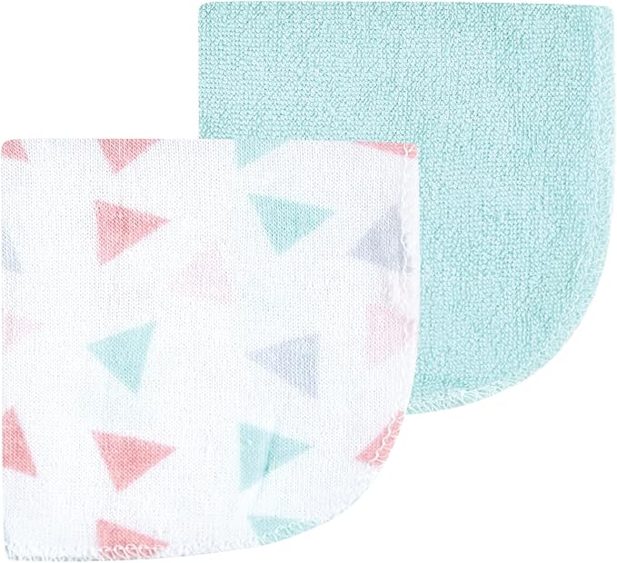 Luvable Friends Unisex Baby Cotton Rich Washcloths, Girl Basic Elephant, One Size
