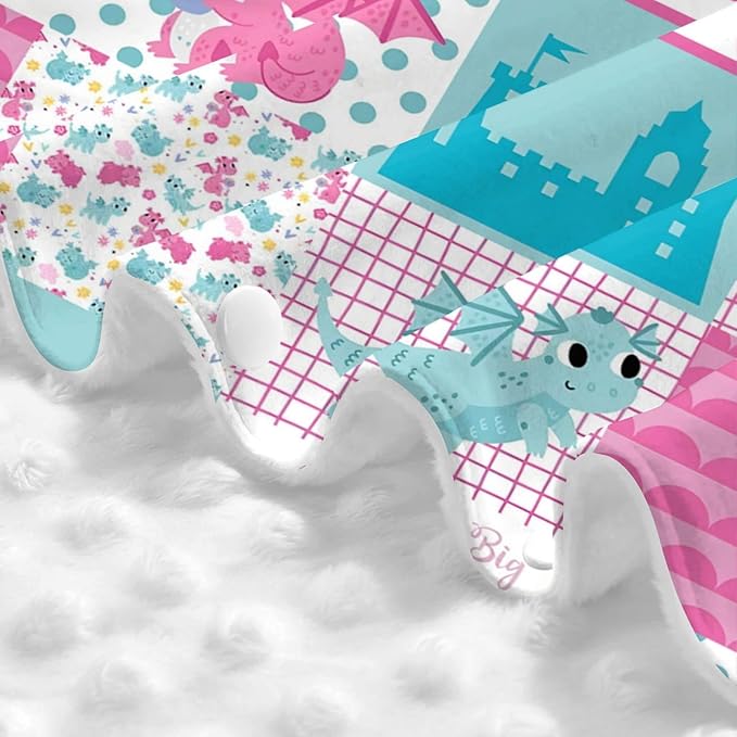 Personalized Baby Car Seat Canopy for Girls, Custom Name Baby Car Seats Covers for Babies, Opening Minky Nursing Breastfeeding Stroller Cover Infant Carseat Canopies for Newborn (Cute Dragon Pink)