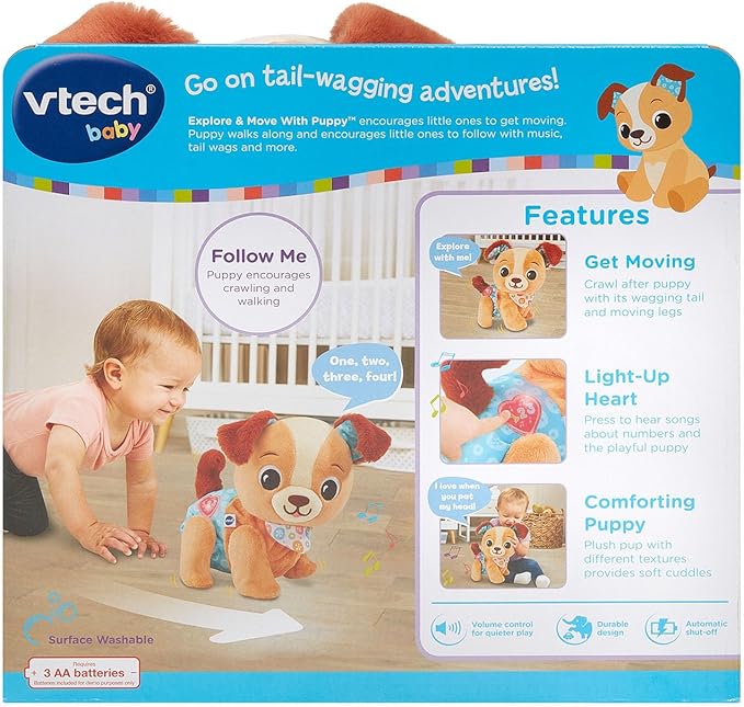 VTech Baby Explore and Move with Walking Puppy Plush Toy