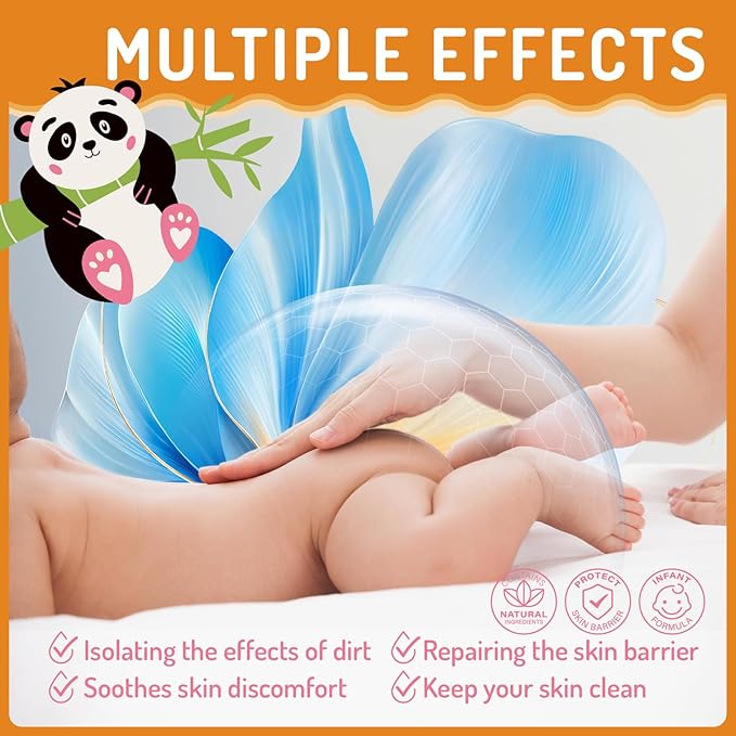 Baby Diaper Rash Cream, for Prevent, Soothe and Treat Breakouts Diaper Rash and Flare-Ups, Instant Soothing Baby Skin Discomfort, Fast Relief for Diaper Rash, Gentle Nappy Rash Ointment, 100ml/3.38oz