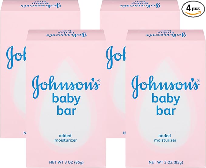 Johnson's Baby Soap Bar Gentle for Baby Bath and Skin Care, Hypoallergenic, 3 Ounce (Pack of 4)