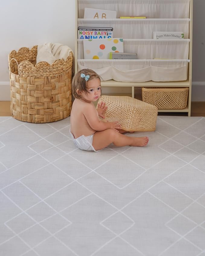 The Shwally PlayMat - Soft Baby Play Mat - Reversible Foam Floor Mat - Waterproof, Wipe-Clean, Durable, Non-Toxic and Hypoallergenic - Large (6.5' X 4.5') (Odessa)
