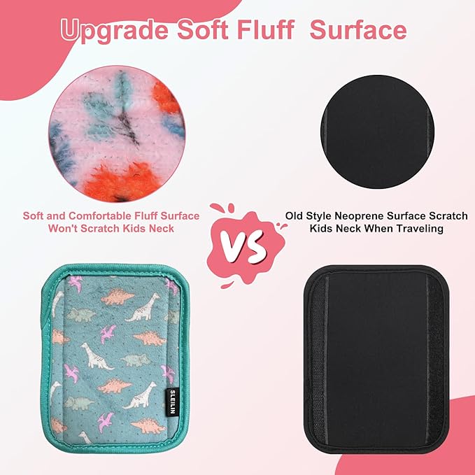 3 Pcs Car Seat Straps Shoulder Pads Suit for Kids : Ultra-Soft Child Car Seat Strap Covers, Kids Car Seat Strap Pads, Cute Plush Printed Seat Belt Covers, Hip Support, for Pushchair, Baby Stroller