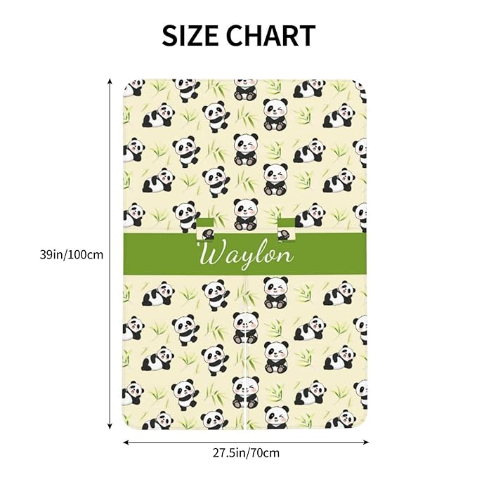 Personalized Name Car Seat Covers for Baby Girls Boys, Custom Cute Panda Baby Carseat Canopy, Nursing Cover for Breastfeeding, Strollers Car Seat Canopies for Babies Infant Newborn
