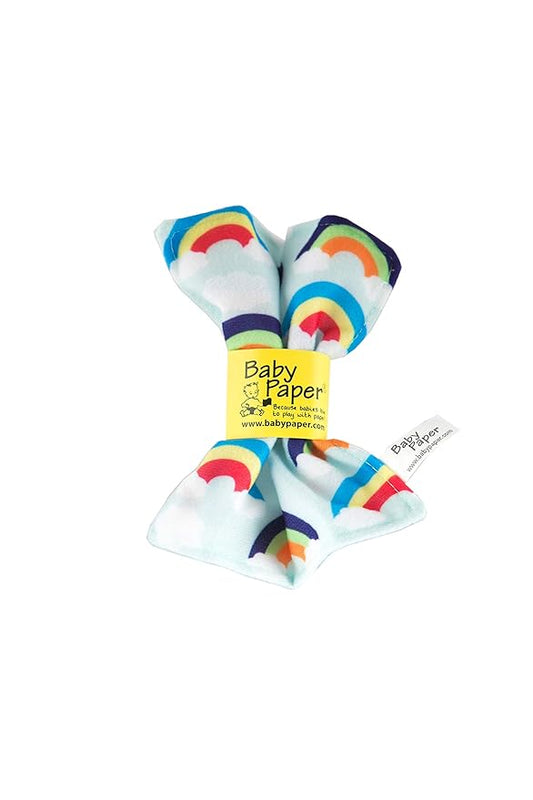 Original Baby Paper - Crinkle Teether and Sensory Toy for Babies and Infants | Rainbows | Non-Toxic, Washable | Great for Baby Showers