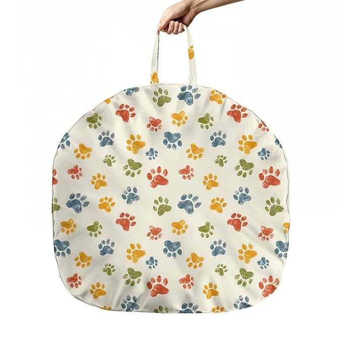 Multi Colorful Paw Newborn Lounger Cover Strechy Newborn Lounger Cover, Removable and Ultra Soft Sung Fitted Baby Lounger Slipcover Protector Easy to Use and Dustptoof