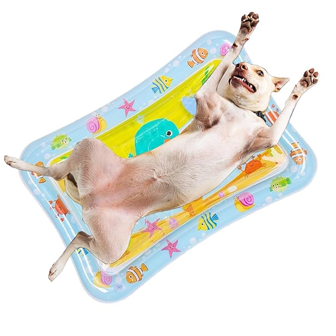 LAFANDE Sensor Water, Pet Cooling Mat, Sensor Water Mat, Water Sensory with Fish for Pet, Water Sensor Mat for Kids, Water Sensory for Cats