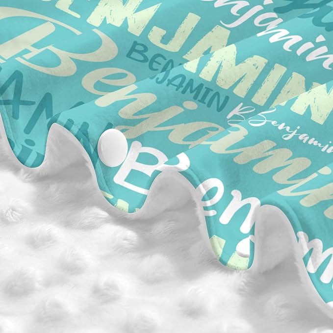 Personalized Baby Car Seat Canopy for Babies, Custom Name Baby Car Seats Covers for Boys Girls, Opening Minky Nursing Breastfeeding Cover for Infant, Carseat Canopies for Newborn (Cyan)
