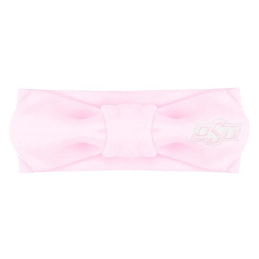 Creative Knitwear Oklahoma State Cowboys Infant Girls Pink Solid Hair Knot Headband Embroidered Logo - Size Newborn - 4T