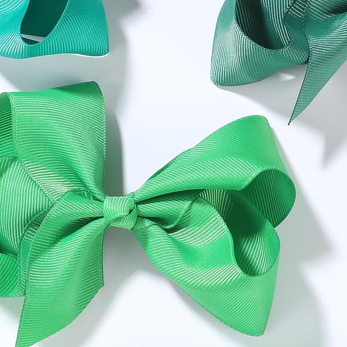 Hair Bows for Girls 10PCS Girls Toddler bows Clips Black Grosgrain Ribbon Alligator Clips Kids Hair Accessories