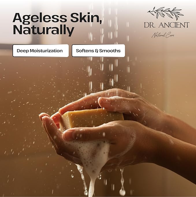 Dr.Ancient Argan Soap Bar, Organic Soap Bars Handcrafted the Traditional Way, Natural Chemical-Free, Vegan, Used for Face Wash, Body Wash, Hand Cleansing and Daily Skin Care, Gentle Cleanser