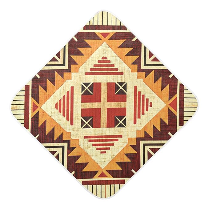 Native American Style Baby Towel Ultra Soft Hooded Towels for Babies - Ultra Absorbent Cotton Bath Towels 30x30 Inch