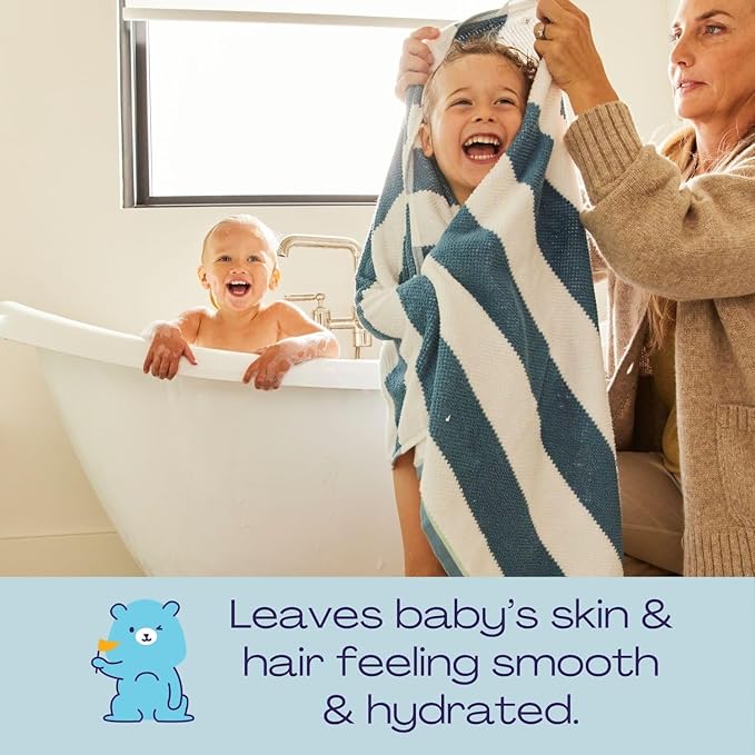 Hello Bello Baby Ultra-Hydrating Shampoo & Wash, Fragrance Free for Sensitive Skin, 10oz Bottle