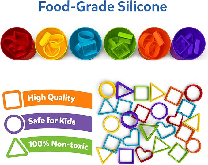 Skillmatics Silicone Rainbow Sorting Game - Learning & Educational Toy, Sorting, Counting & Sequencing Skills, Gift for Toddlers & Preschoolers Ages 3, 4, 5, 6