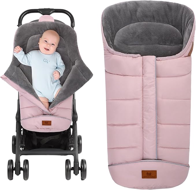 Miracle Baby Bunting Bag for Stroller, Warm Fleece Footmuff with Zippers, Convertible Infant Toddler Sleeping Bag Blanket for Boys Girls