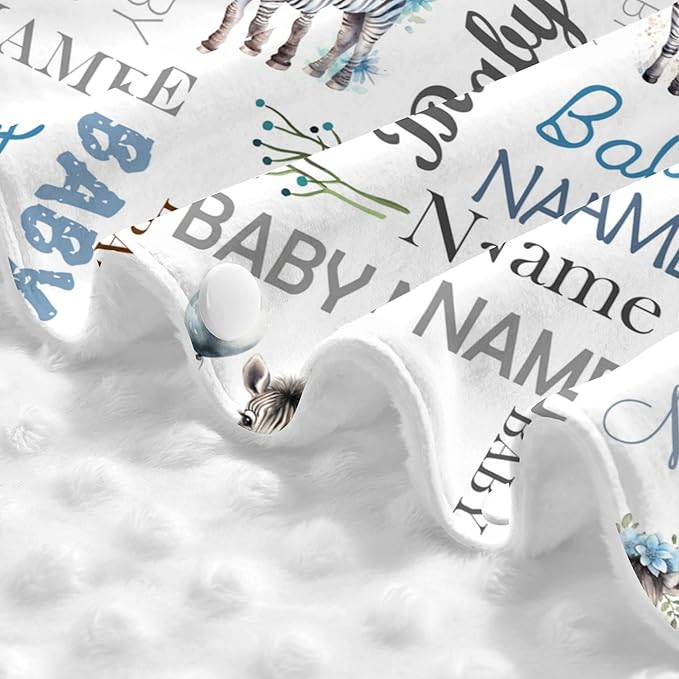 Personalized Baby Car Seat Cover Winter Custom Minky Carseat Cover Boy Girls with Name Zebra Carseat Canopy Customized Car Seat Canopy Infant Carrier Covers Nursing Cover Toddler Blanket