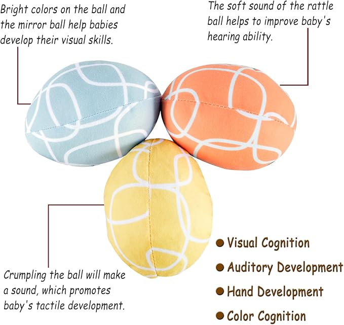 The Replacement Balls (for Mamaroo Swing) Offer More Interaction and Reversible Ball Options to Complement The Multi-Coloured with MamaRoo Cradle in a Set of 3 Balls ﻿