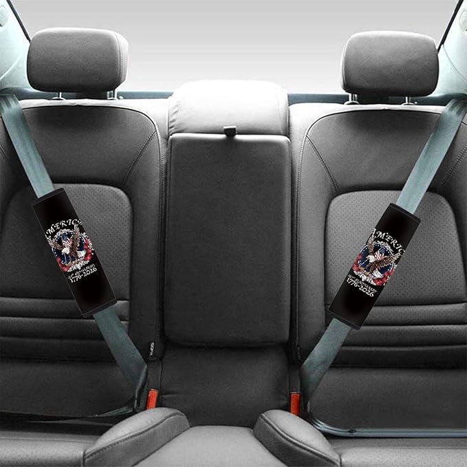 AFPANQZ Car Seat Belt Cover for Women Mens Pads Drivers Shoulder Protetion Eagle 250 Years Car Seats Accessories Vehicle Auto Seatbelt Cushion Pads Universal Fit