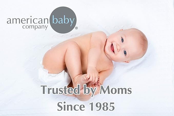 American Baby Company 100% Natural Cotton Fitted Pack and Play Sheet 39" x 27" - Soft & Breathable Pack N Play Sheet for Playpen, Playard & Mini Crib Mattress, Blue Wave, for Boys & Girls