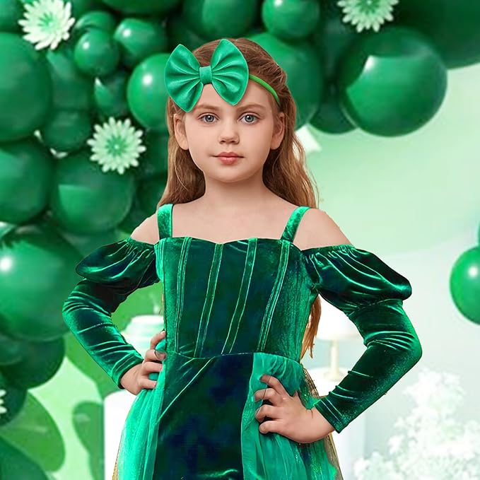 Velvet Baby Headbands 3 Count, Green Shamrock Print, Soft Nylon & Velvet Fabric, One Size Fits All, Hair Accessories for Baby Girls, St. Patrick's Day & Everyday Occasions