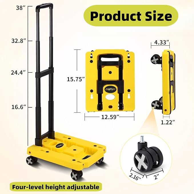 Car Seat Dolly for Airport Folding Car Seat Travel Cart for Airplane - Car Seat Roller with Wheel Cart Carrier with Straps Foldable Luggage Trolley Folding Hand Truck Dolly for Moving