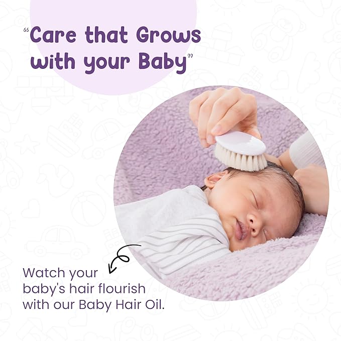 Mother Sparsh Ayurvedic Baby Hair Oil with 21 Herbs & Oils for Babys Tender Scalp & Hair, 100 ML