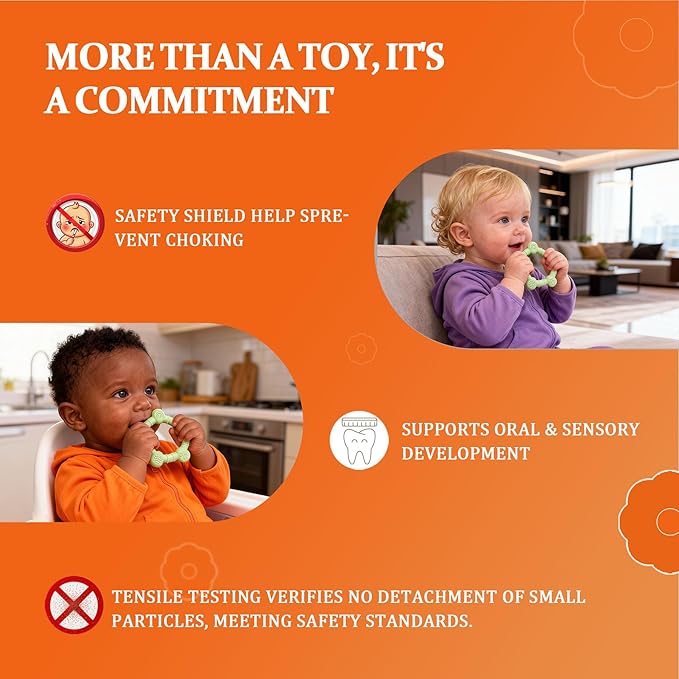 Easter Baby Teething Toys Baby Essentials & Infant Toys Silicone Teether for Babies 0 3 6Months Baby Chew Toys Newborn Learning Developmental Teether Relief Toys with 3pack Baby Toys Gifts Box