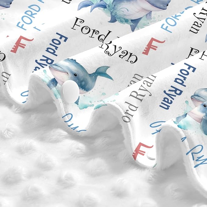 Personalized Winter Car Seat Covers for Babies with Name Whale Minky Baby Car Seat Cover for Boys Girls Custom Infant Carseat Covers Baby Blanket Nursing Cover Breastfeeding Scarf