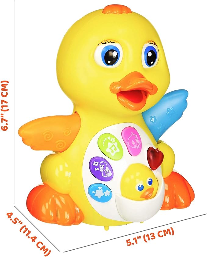 Stone and Clark Easter Dancing Duck w/Lights and Music – Toddler Learning & Crawling Baby Toys – Baby Musical and Light up Toys for 1 Year Old Boy & Girl