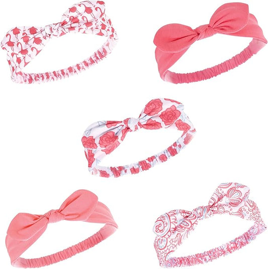 Hudson Baby Cotton and Synthetic Headbands, Size 0-24 Months