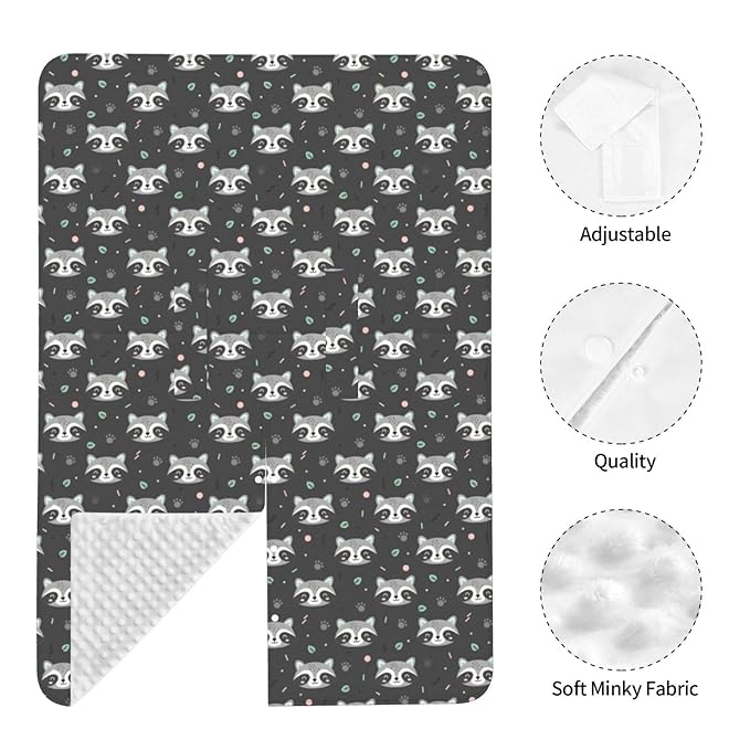 Cartoon Raccoon Baby Car Seat Canopy Nursing Cover for Newborn Car Seat Breastfeeding Covers Blanket Newborn Shower Gift