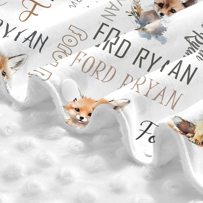 Personalized Winter Baby Car Seat Cover with Name Fox Winter Car Seat Cover for Baby Seat or Stroller Custom Infant Car Seat Covers Minky Blankets Nursing Cover Breastfeeding Scarf